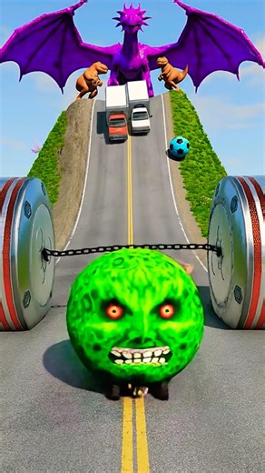 Cars & Cargo Vans vs Chained Hydraulic Crush in the game BeamNG.drive