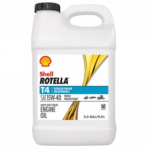 Shell Rotella T4 Triple Protection 15W-40 Diesel Engine Oil, 2.5 Gallon