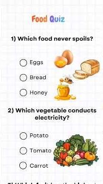 🍯🥔 Can You Answer These Fun Food Quiz Questions? 🤔 #quiz #quiztime # #grandquiz #youtubeshorts
