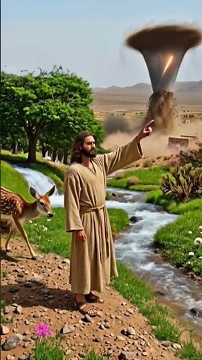 Jesus stopped the tornado, and the land was restored. 예수님께서 토네이도를 멈추시자 땅이 회복되었다.