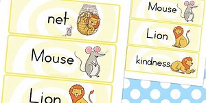The Lion and the Mouse Word Cards