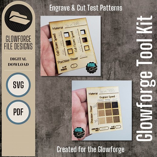 Glowforge Test File, Glowforge Laser Cut Test File, Glowforge Laser Engrave Test File, Glowforge SVG, Digital File, Glowforge Tested - Etsy