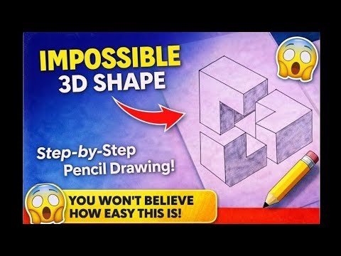 How to Draw an Impossible 3D Shape | Pencil Art | 3D Sketch world