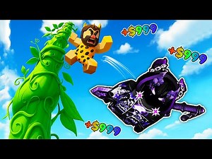 Climbing MAX LEVEL Beanstalk in Climb And Jump Tower! (Roblox)