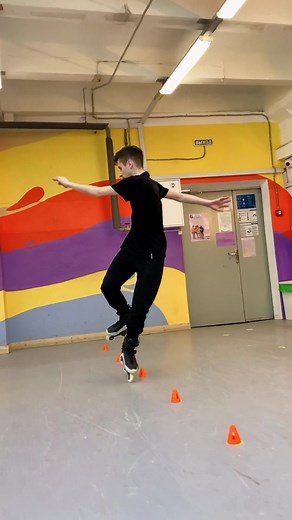 Rollerblading Tricks in Gymnasium: A Young Skater's Journey