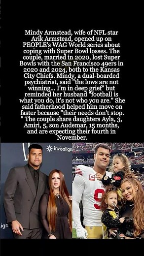 Mindy Armstead on Super Bowl Losses: "I'm in Deep Grief" #shorts #ArikArmstead #MindyArmstead #NFL