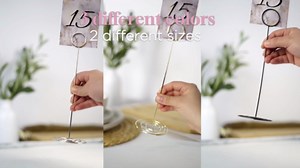 15 Pack Silver Place Card Holders - Table Number Stands for Wedding Reception, Party & Birthday - Food Labels Holder