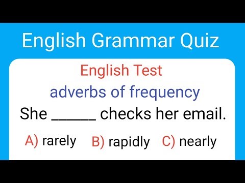 English Grammar Quiz | Adverbs of Frequency | English Practice With Quiz
