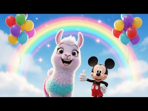 🦙🌈 Llama and Mickey’s Rainbow Adventure | Fun Kids Cartoon