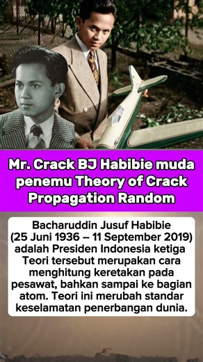 Bj. Habibie Muda Penemu Theory of Crack Propagation Random,,,#shortvideo