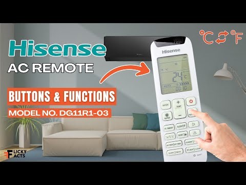 Hisense AC Remote Buttons & Functions (Model No: DG11R1-03) | Heat Pump Remote Guide