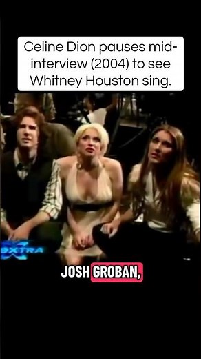 Celine Dion pauses mid-interview to see Whitney Houston sing #celinedion #whitneyhouston #vocals🔥🎤