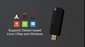 BrosTrend Linux USB WiFi Adapter AC1200 for Ubuntu Kali Mint Debian Kubuntu Mate Zorin PureOS Raspberry Pi Windows etc. Linux Compatible WiFi Adapter Wireless Dual Band 5GHz 867Mbps + 2.4GHz 300Mbps