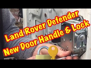 Land Rover Defender 110 ( Fitting new rear door handle & lock ) My old one got stuck 😫🔐🔧