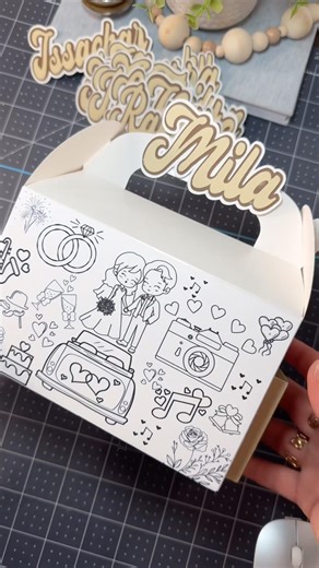 3D activity gable boxes with crayons