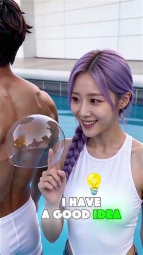 Swimming pool farting 🤫 #kpop #kpopdemonhunters #rumi #Jinu #funny #shorts