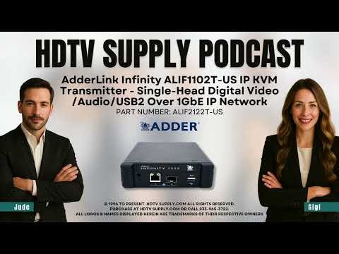 AdderLink Infinity ALIF1102T-US IP KVM Transmitter - Single-Head Digital AV Over 1GbE IP Network
