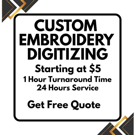 Custom Embroidery Digitizing Service, Logo & Image - Etsy