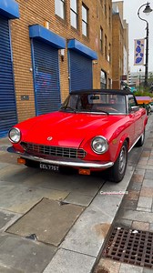 The 1978 Fiat 124 Spider is a two-door convertible known for its Pininfarina design, which features a 2.0-liter engine (in US models) and a rear-wheel-drive layout with a 5-speed manual transmission. #fblifestyle | Car Spotter DM8