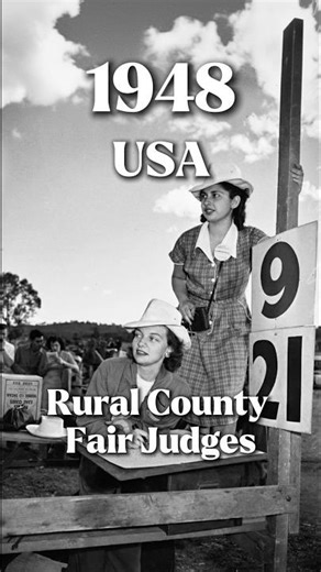 Rural County Fair Judges, USA, 1948 | Colorized Archival Footage
