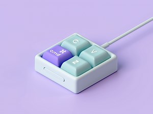 Cute Keyboard 3D Illustration