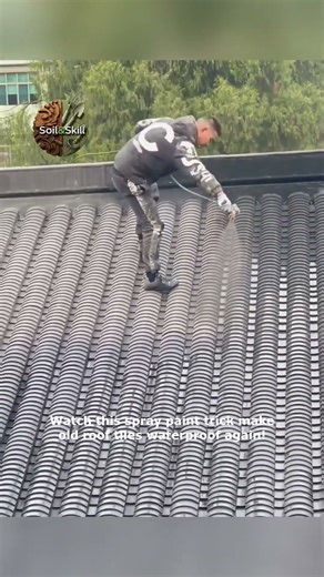 Waterproofing Traditional Roof Tiles With Spray Paint!