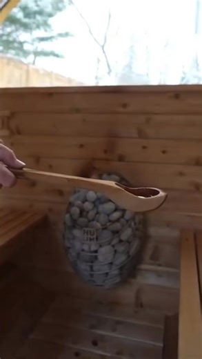 ASMR Sauna Experience: Enhancing Humidity with Stones