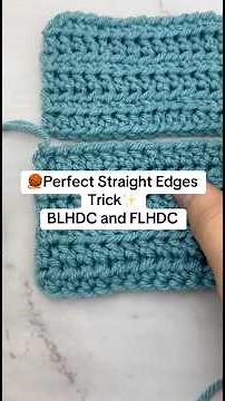 Get perfectly straight edges with the Back Loop Half Double Crochet + Front Loop Half Double Crochet