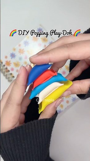DIY Popping Play-Doh 🌈 #papercraft #crafts #craft #cutecrafts #cute #thingstodo #craftopia