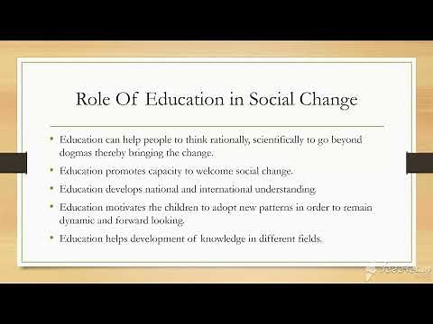 Role of Education in Social Change