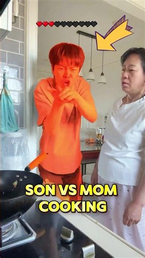 Mom vs Son Cooking