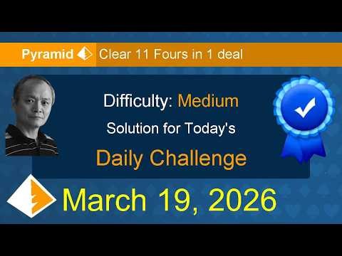 Microsoft Solitaire Collection: Pyramid - Medium - March 19, 2026