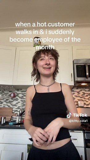 Fortune Teller Lesbian Non-Binary Barista Serving Iced Lattes #LGBT #FYP