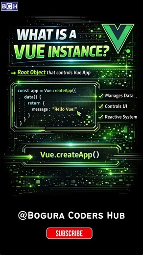 What is VUE instance | What is Vue Instance? 🤯 Learn Vue.js Fast! | Vue.createApp() Explained 🔥 |