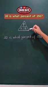 20 is what percent of 250? #percentagetricks #maths #percentages #percent #unangmathvideos #MathematicsChallenge #mathematics #solvingMath | Unang Math