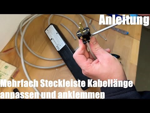Multiple socket (power strip) cable length adjustment and connection instructions