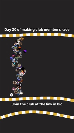The Follower Games Club on Instagram: "Day 20 of making my club members race! 🏁 Join the club at the link in my bio to enter the exclusive club member only race! #thefollowergames"