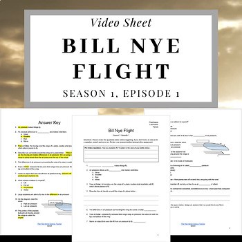 Airplanes & Flight: Bill Nye Video Sheet Season 1, Episode 1