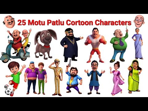 Motu Patlu Cartoon Characters Names | 25 मोटू पतलू कार्टून कैरेक्टर नाम In English & Hindi Learning