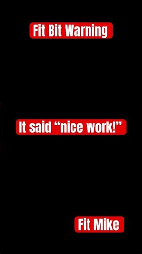 Fit Bit Warning ⛔️