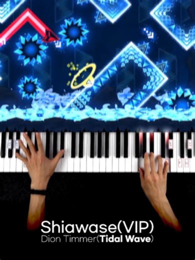 "Tidal Wave: Shiawase" 지메 1황 Piano easy🎹 #fyp #tutorial #geometrydash... | tidal wave