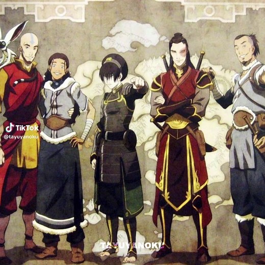 Aang & Katara in Avatar: The Last Airbender