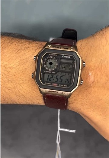 Casio AE1200WHL Dây Da 42mm