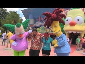 Krusty the Clown and Sideshow Bob walkaround characters at Universal Studios Florida