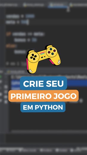Hashtag - Python, JavaScript, SQL & Ciência de Dados on Instagram: "Crie seu primeiro jogo no Python do zero, sem complicação 🎮 📲 Clica no link da bio e acesse o minicurso gratuito. #Python #Programação #GameDev #Jogos #AprendaPython"