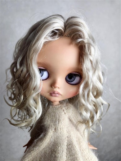582 Blythe Scalp Wig RBL TBL RBL New Blonde Scandi Curly Hair Color Hair Natural Angora Wool - Etsy