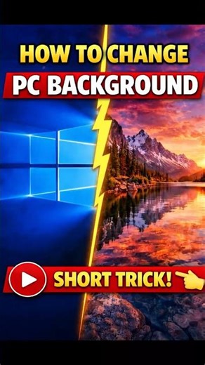 Change Your PC Background Easily | Short Trick | #haidartech #shorttrick #windows #learning #tweaker