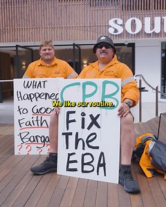 33K views · 434 reactions | CPB workers today voted to continue their protected industrial action for a better agreement on the Cross River Rail. Next week will be 10 weeks on strike. ✊ | CFMEU Construction & General QLD/NT | Facebook
