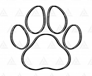 Scribble Paw Print Svg, Doodle Dog Paw Print Svg, Hand Drawn Paw Print, Outlined Paw Print. Cut File Cricut, Png Pdf, Vector, Stencil. - Etsy Canada