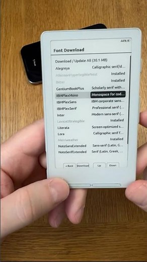 CrossPoint Reader beta has downloadable fonts option for the XTEINK X4 #xteink #xteinkx4 #ereader